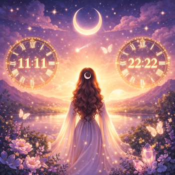 Illustration des heures miroirs et des signes du nouveau départ en 2026