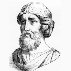 Représentation de Pythagore, figure fondatrice de la numérologie occidentale